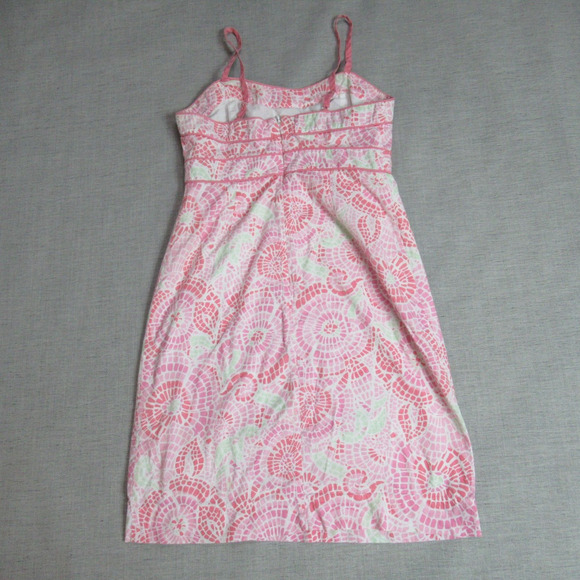 Vineyard Vines Dress Womens 6 Powder Pink Floral Spaghetti Strap Sundress Resort - Picture 7 of 11